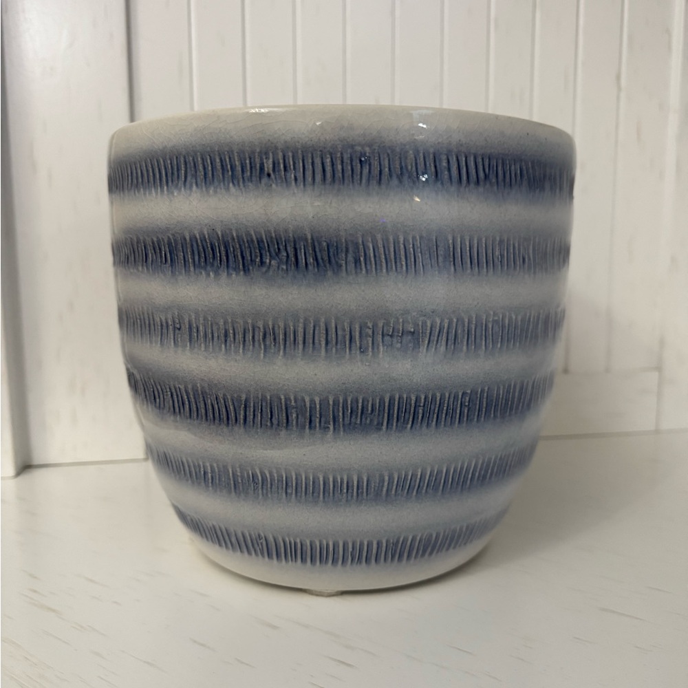 NOCAL, Ombré, Light Blue, Vase, Textured Ceramic, Planter, Decor, Home, Gift